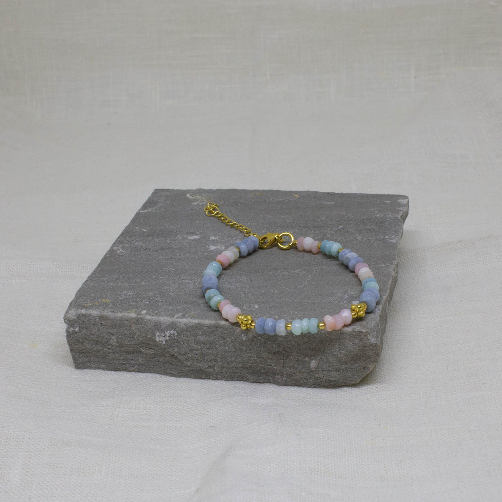 Opal and Gold Beaded Bracelet - Beyond Biasa