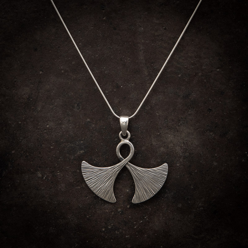 Sterling Silver "Double Axe" Pendant and Chain - Beyond Biasa