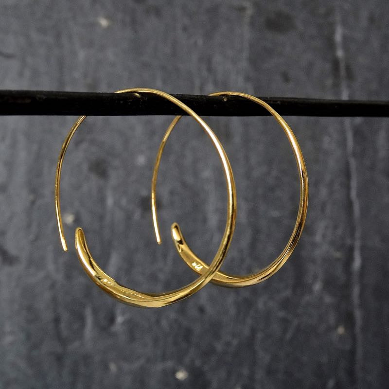 Gold Vermeil Wrap Over Hoop Earrings - Beyond Biasa