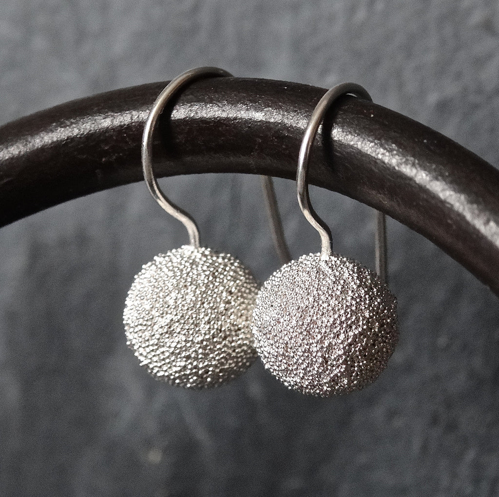 Sterling Silver Granulation Ball Earrings - Beyond Biasa