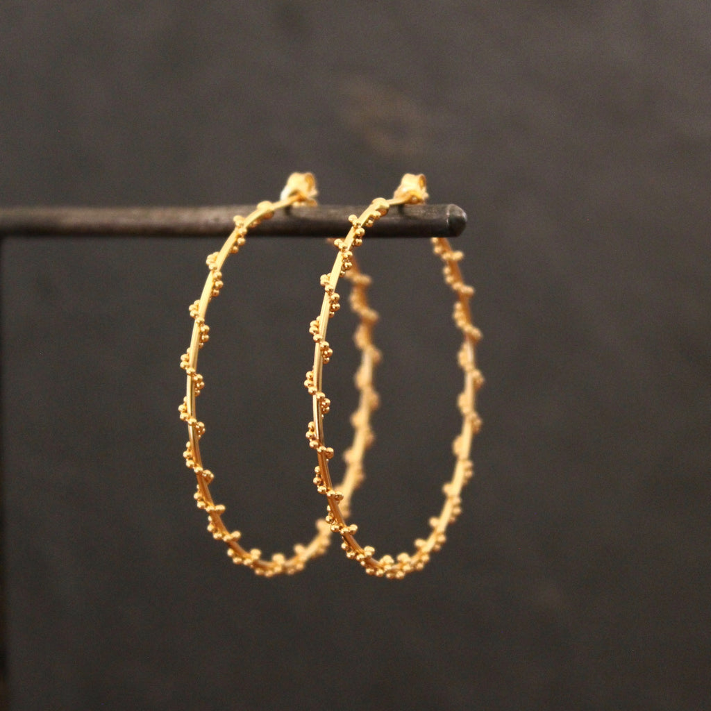 Gold Vermeil Twist Hoop Earrings - Beyond Biasa