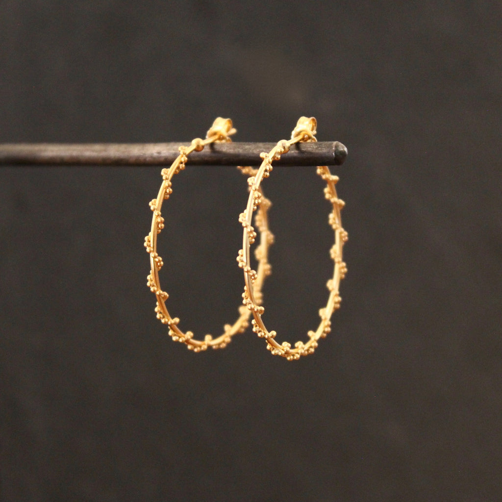 Gold Vermeil Twist Hoop Earrings - Beyond Biasa