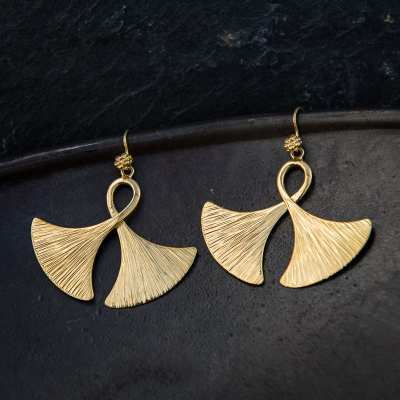 Gold Vermeil "Double Axe" Earrings - Beyond Biasa