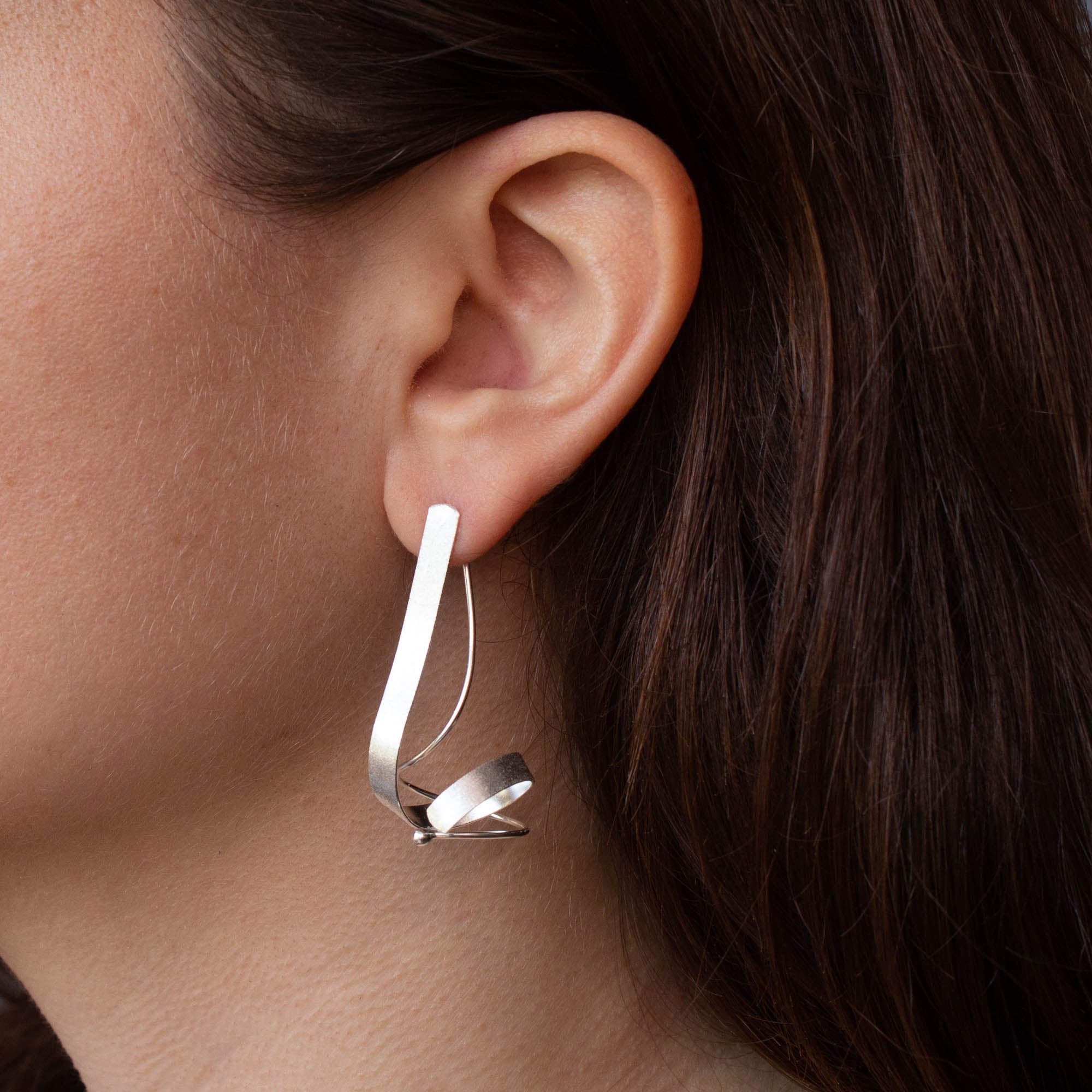 Sterling silver spike ear jacket earrings, front back | Emmanuela® –  Emmanuela - handcrafted for you®